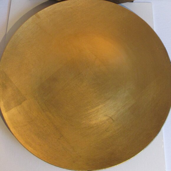 2, 13" Gold leaf Platter. Pier 1 Imports, Vintage, Like New! - Picture 2 of 5